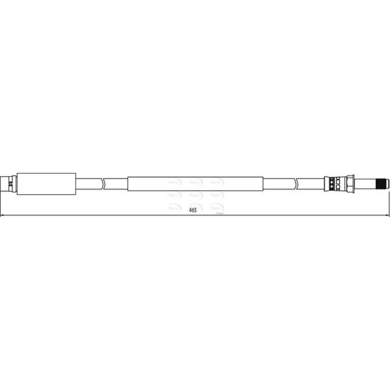 Apec Brake Hydraulic Hose Line Rear fits Mercedes-Benz Sprinter 3,5-T 2009-2018