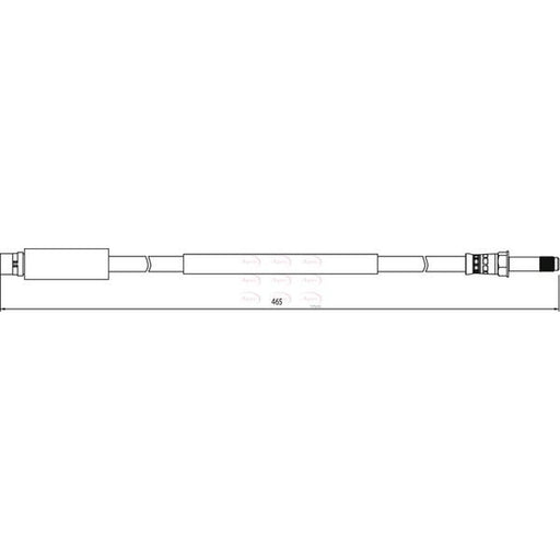 Apec Brake Hydraulic Hose Line Rear fits Mercedes-Benz Sprinter 3,5-T 2009-2018