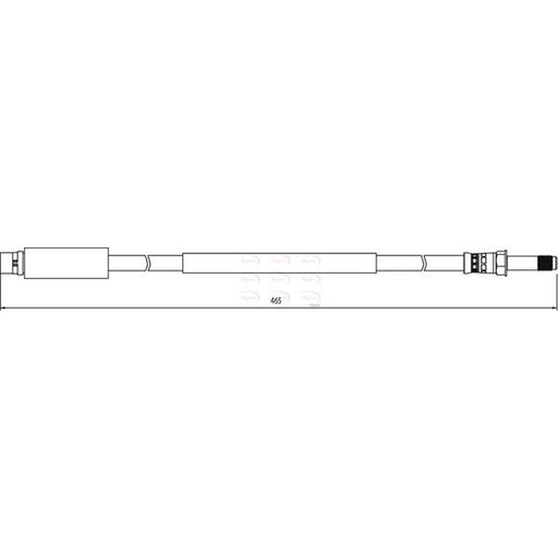 Apec Brake Hydraulic Hose Line Rear HOS4043