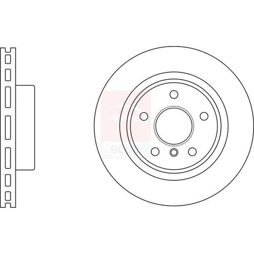 Apec 2 x Vented Brake Discs fits BMW 5 2009-2017