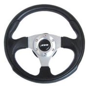 340mm Black Leather Steering Wheel + Boss fits Subaru Legacy Sedan Mountney Classic  - Dynamic Drive