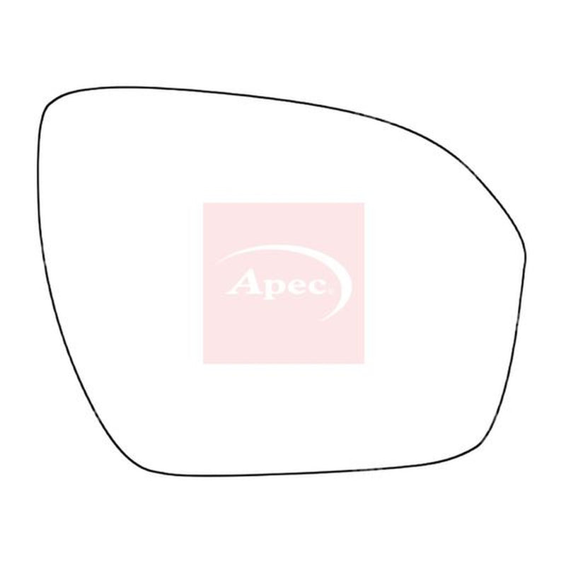 Apec Exterior Wing Mirror Glass Right fits Land Rover Range Rover Evoque