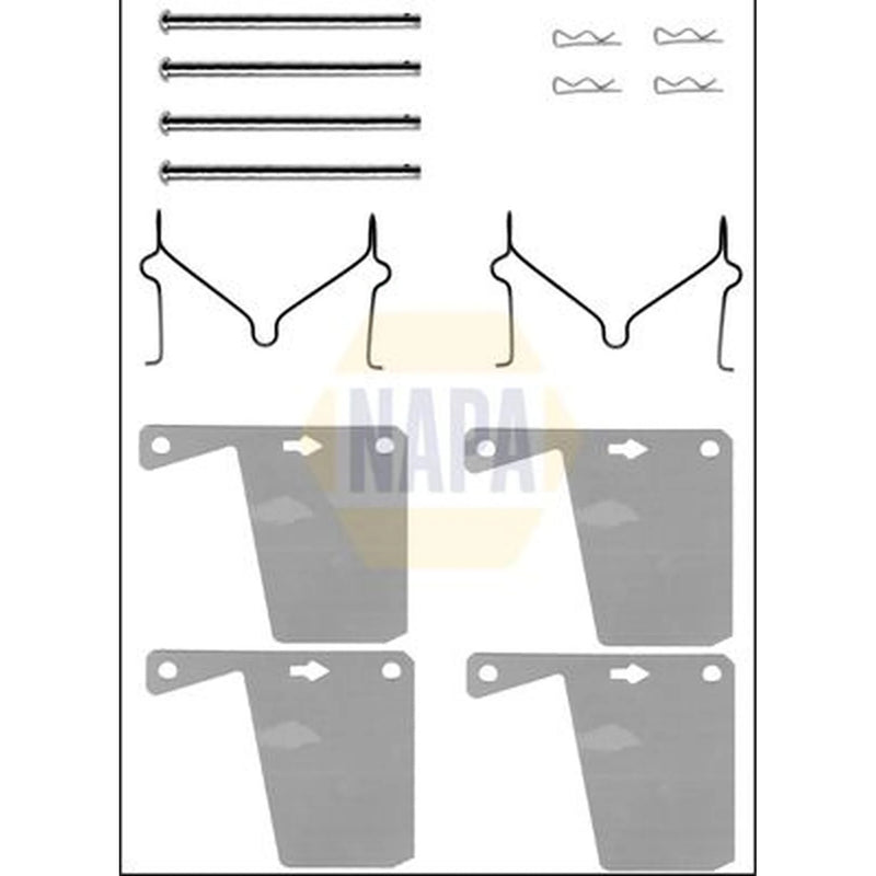 NAPA Brake Pad Accessory Fitting Kit Front fits Ford Capri 1974-1987