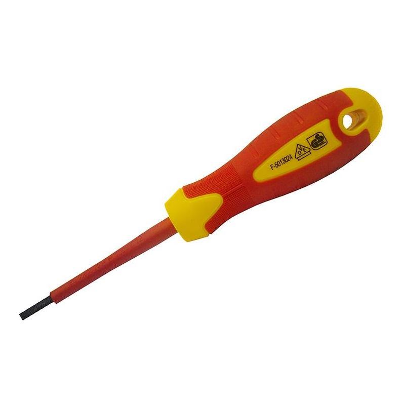 Faithfull VDE Soft Grip Screwdriver Parallel Slotted Tip 5.5 x 125mm Faithfull - Dynamic Drive