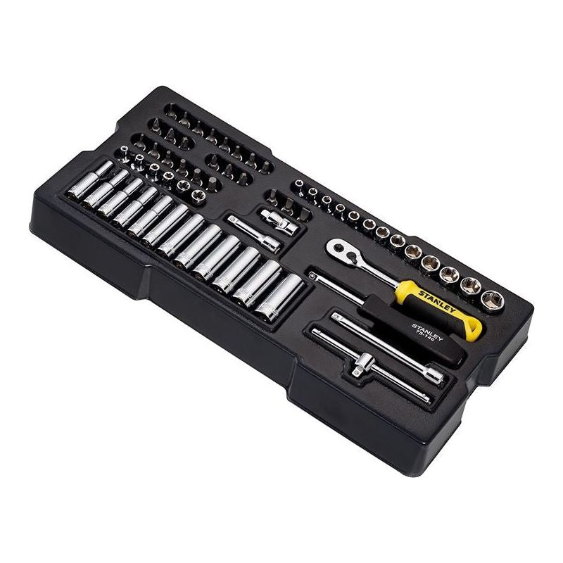 Stanley® Hand Tools Transmodule System 1/4in Drive Metric Socket Set 60 Piece STANLEY® Hand Tools - Dynamic Drive