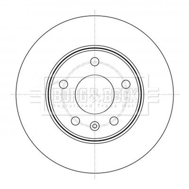 Borg & Beck Rear Brake Solid Discs & Pads fits Opel Zafira 2005-2015 1.6