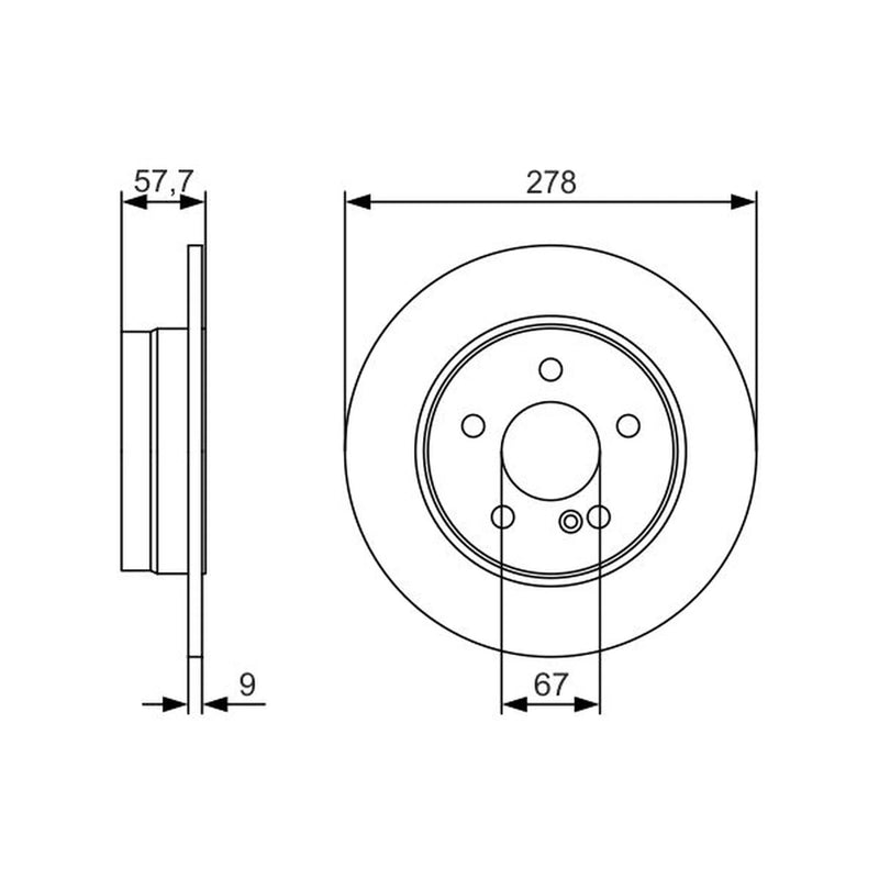 Bosch 2 x Solid Brake Discs