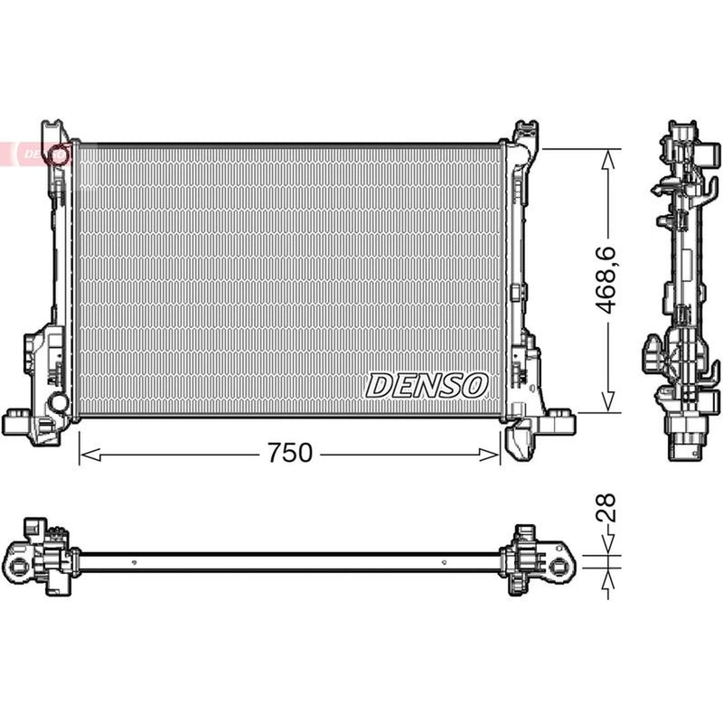 Denso Engine Radiator fits Fiat Talento 2016 on 1.6