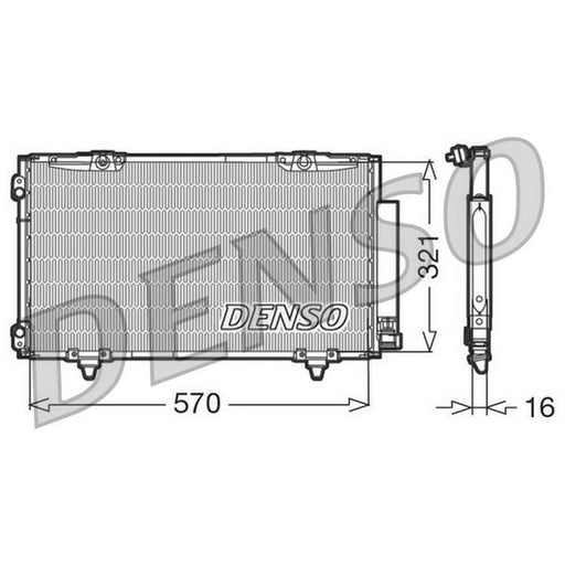 Denso Air Conditioning Condenser fits Toyota Avensis 1997-2003 1.6 1.8 2.0