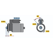 Bosch Starter Motor 12V 1kW 10 Teeth
