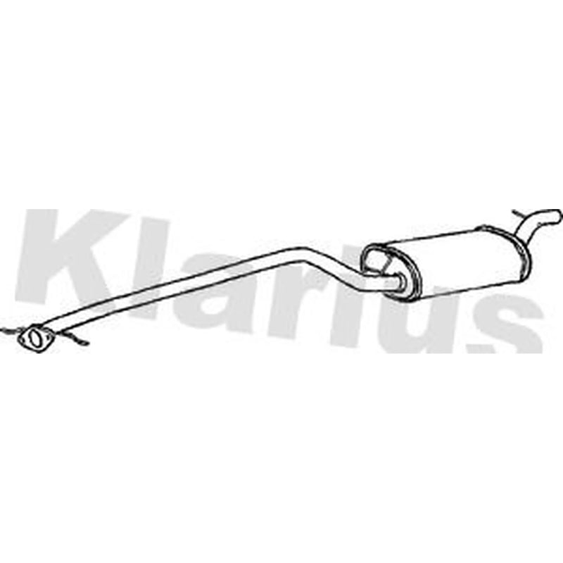 Klarius Box With Centre Pipe Centre fits Ford Focus I 1998-2004 2.0