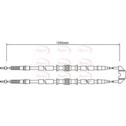 Apec Handbrake Cable Right Rear CAB1451