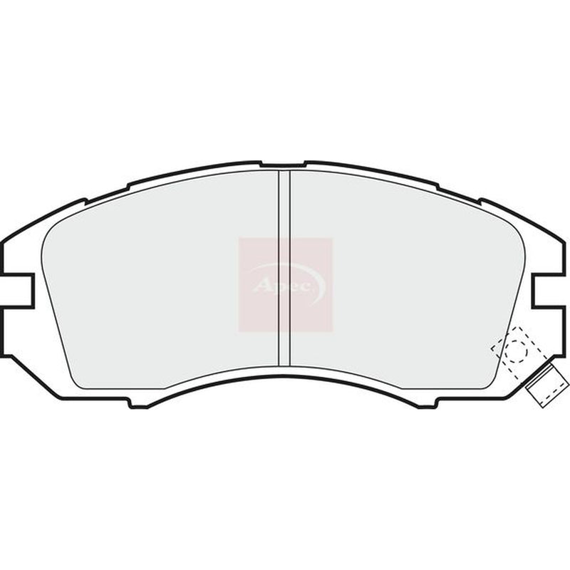 Apec Front Brake Pad Set fits Subaru Impreza 1992-2000 1.6 1.8 2.0