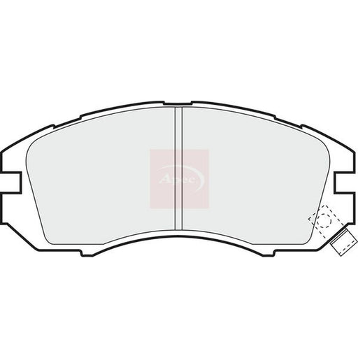 Apec Front Brake Pad Set fits Subaru Impreza 1992-2000 1.6 1.8 2.0