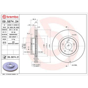 Brembo Front Brake Discs & Pads fits Subaru Impreza 1994-2000 2.0