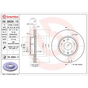 Brembo 2 x Front Brake Discs 09.8609.11-x2