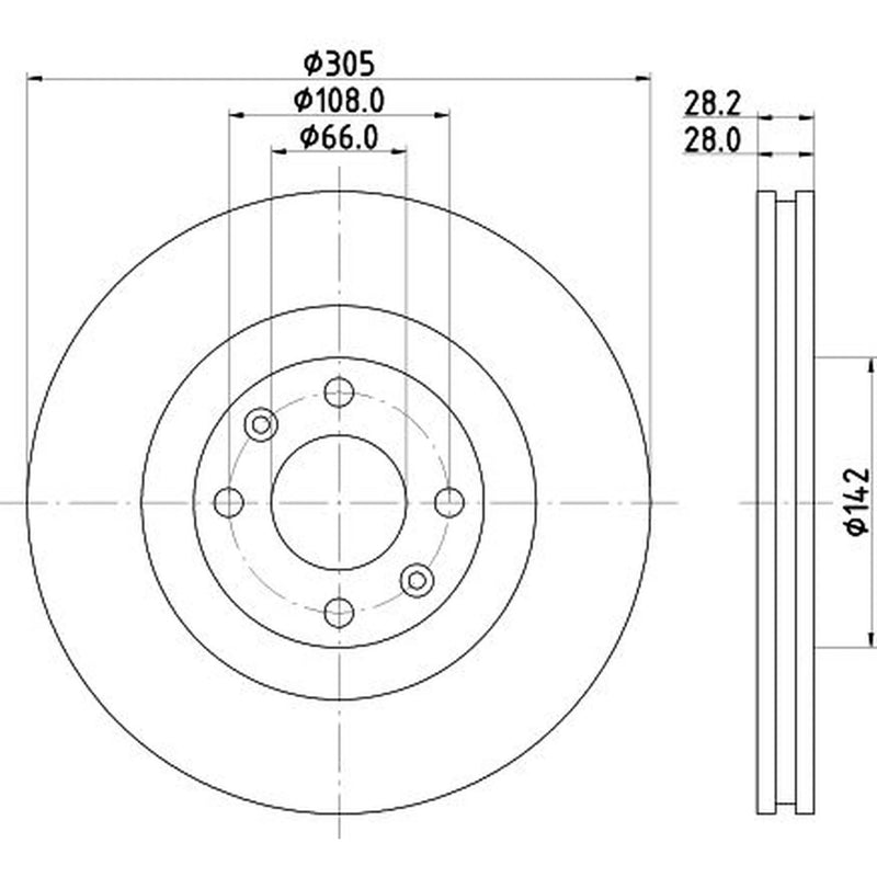 Mintex Front Brake Discs & Pads fits Peugeot 406 1997-2004 2.2 3.0
