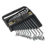 Sealey Deep Offset Ring Spanner Set 12pc Metric S0847 Seigen by Sealey - Dynamic Drive