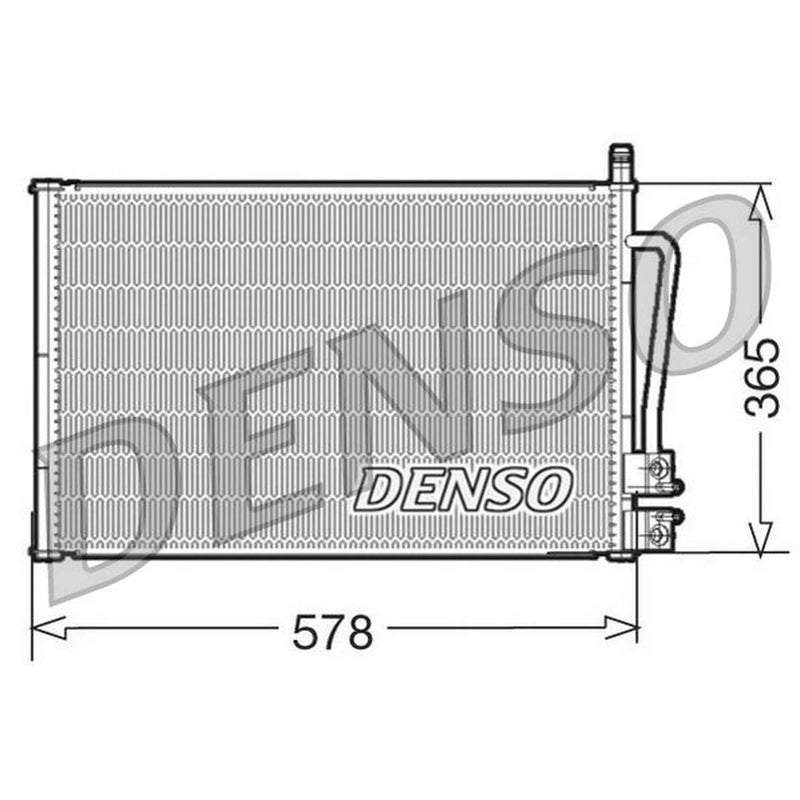Denso Air Conditioning Condenser fits Ford Fiesta V 2001-2010 1.25 1.3 1.4 1.6