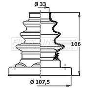 First Line Drive Shaft Bellow Kit Rear Left fits BMW 3 2000-2006