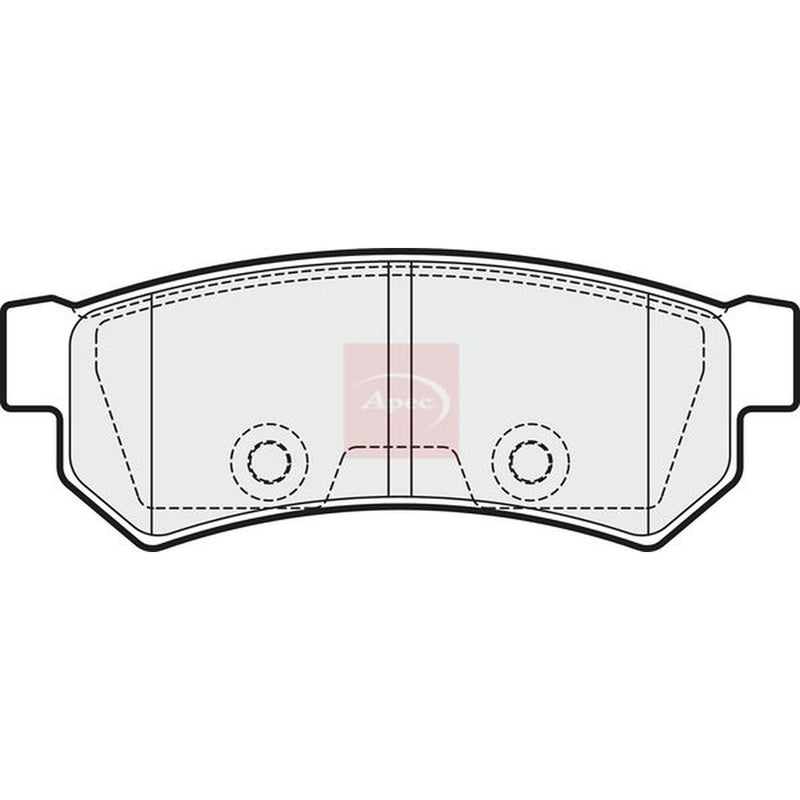 Apec Rear Brake Pad Set fits Chevrolet Lacetti 2005-2013 1.4 1.6 1.8