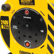 Defender Cable Reel 1.25mm2 4-Way 13A 20m 230V E86465 Defender  - Dynamic Drive