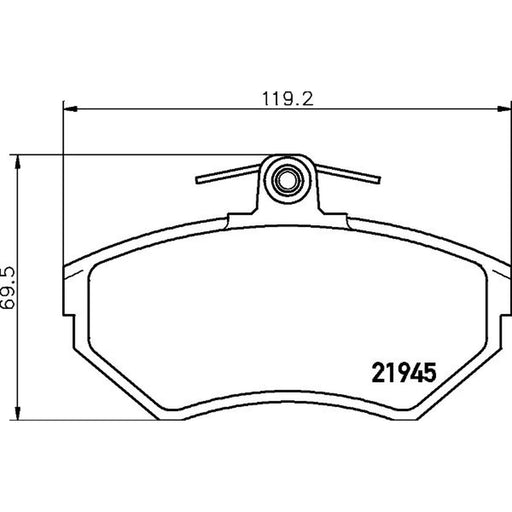 Mintex Front Brake Pad Set fits Audi A4 B5 1994-2001 1.6 1.8 1.9