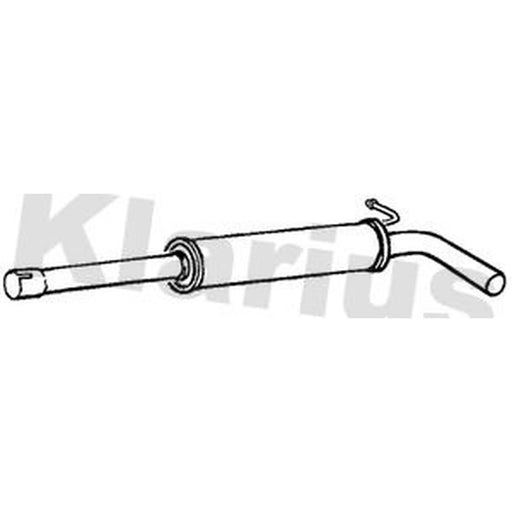 Klarius Box With Centre Pipe Centre fits Audi A1 2015-2018 1.0