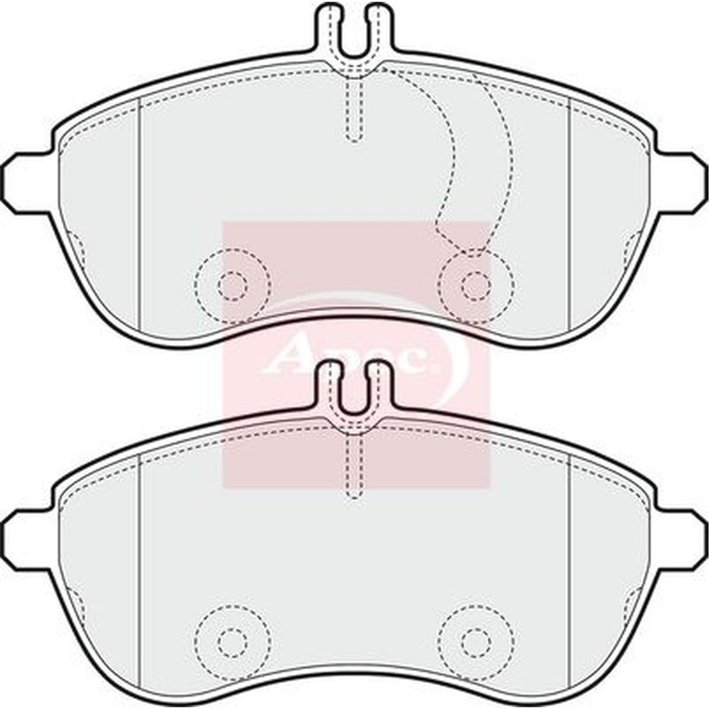 Apec Front Brake Pad Set fits Mercedes-Benz C-Class 2007-2014