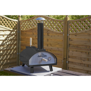 Dellonda Portable Wood-Fired 14" Pizza Oven and Smoking Oven Black/Stainless Steel Dellonda  - Dynamic Drive