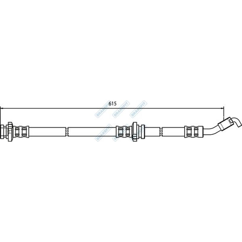 Apec Brake Hydraulic Hose Line Front Left fits Nissan Micra C+C III 2005-2010