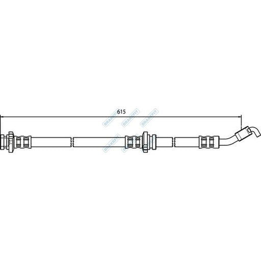 Apec Brake Hydraulic Hose Line Front Left fits Nissan Micra C+C III 2005-2010