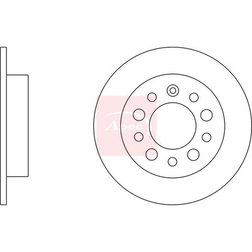 Apec 2 x Solid Brake Discs fits Hyundai Coupe II 2001-2009 1.6 2.0 2.7