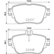 DON Rear Brake Pad Set fits Mercedes-Benz Cls 2018 on 257.314 257.318