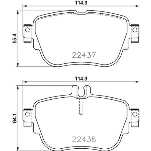 Mintex Front & Rear Pads fits Mercedes-Benz Cls 2018 on 257.318