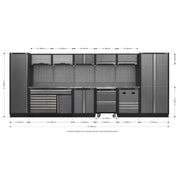 Superline Pro Superline PRO Storage System with Stainless Steel Worktop 4.9m Superline Pro - Dynamic Drive