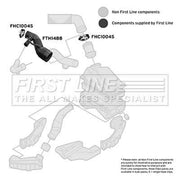 First Line Air Filter Intake Hose Plastic fits Audi A3 1996-2003 1.6