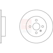 Apec 2 x Solid Rear Brake Discs SDK6136-x2