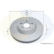 Comline 2 x Vented Front Brake Discs ADC1289V-x2