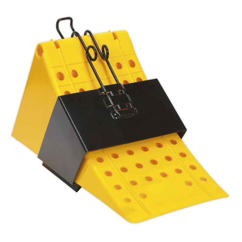Sealey Wheel Chock with Bracket Commercial CV127 Sealey - Dynamic Drive