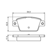 Bosch Front & Rear Pads fits Fiat Bravo II 2007-2014 1.4