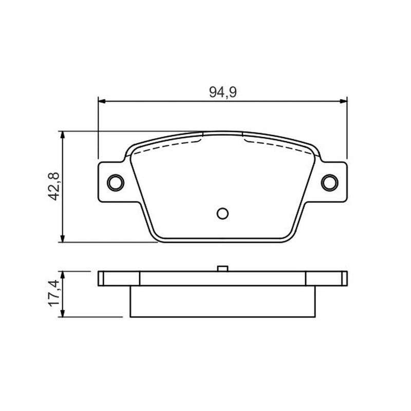 Bosch Front & Rear Pads fits Fiat Bravo II 2007-2014 1.4
