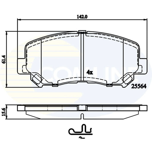 Comline Front Brake Discs & Pads fits Mazda CX-5 2011-2024 2.0 2.2 2.5