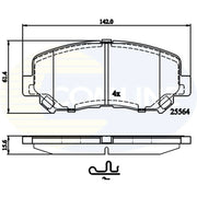 Comline Front & Rear Pads fits Mazda CX-5 2011-2017 2.0 2.2
