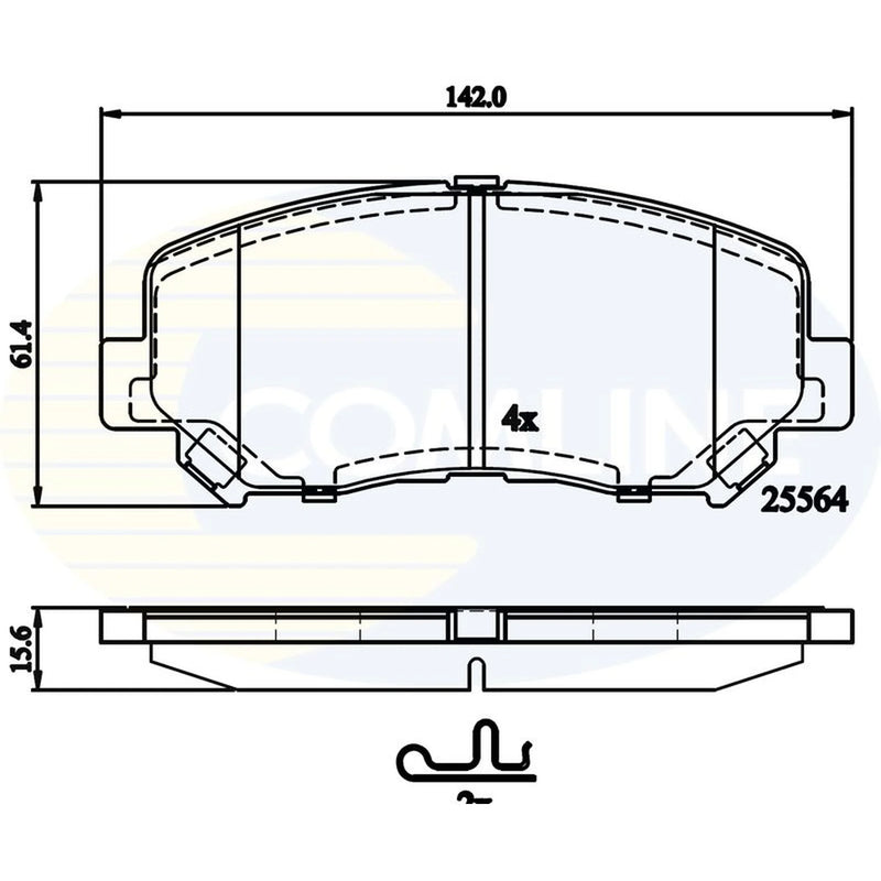 Comline Front & Rear Pads fits Mazda CX-5 2011-2017 2.0 2.2