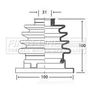 First Line Drive Shaft Bellow Kit Rear Left fits Porsche 924 1975-1989 2.0 2.5