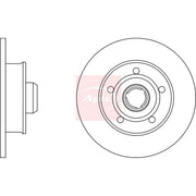 Apec 2 x Solid Brake Discs fits Audi A4 B5 1994-2001 1.6 1.8 1.9 2.4 2.5 2.6
