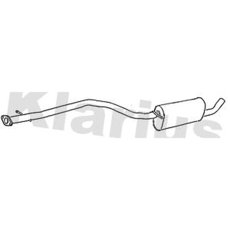 Klarius Box With Centre Pipe Centre fits Ford Transit Connect 2006-2013 1.8