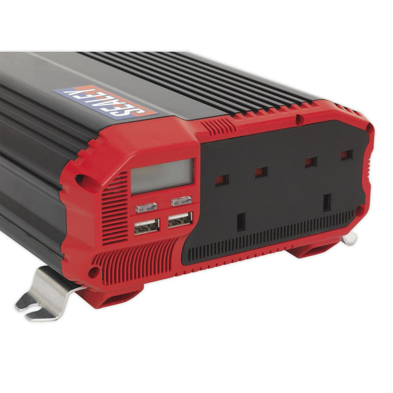 Sealey Power Inverter Modified Sine Wave 1100W 12V DC 230V ~ 50Hz PI1100 Sealey - Dynamic Drive