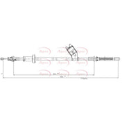 Apec Handbrake Cable Left Rear fits Jeep Cherokee 2001-2008 2.4 2.5 2.8 3.7